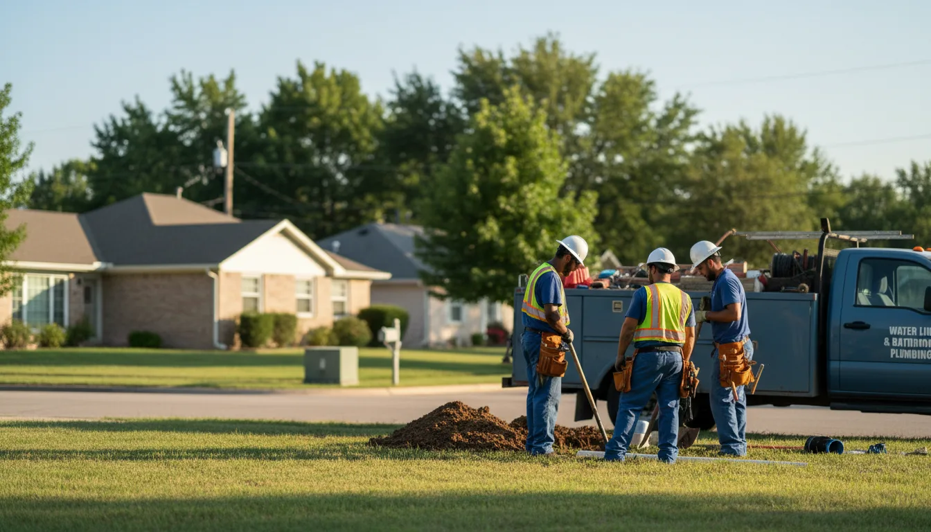 Residential water line and bathroom plumbing service in Stringer, MS